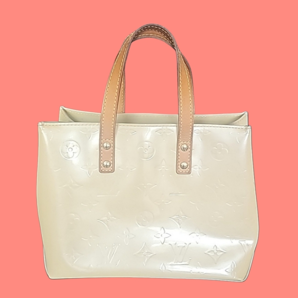 Louis Vuitton Vernis Reade PM Tote - Light Yellow Monogram Patent